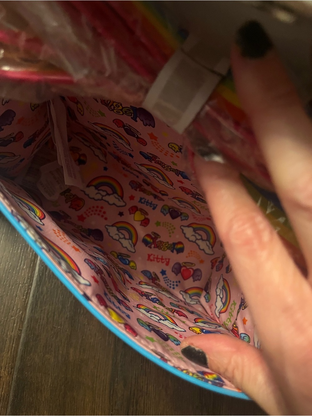 Loungefly Lisa Frank Angel Kitty Crossbody Bag - Picture 8 of 8